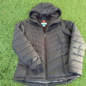 Columbia Black Hooded Puffer Jacket